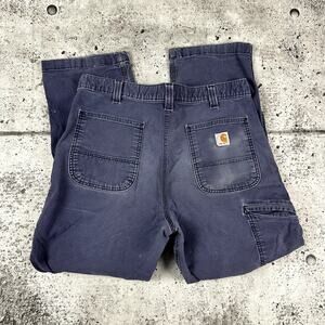 Carhartt Carpenter Pants 36x30 Distressed Blue
